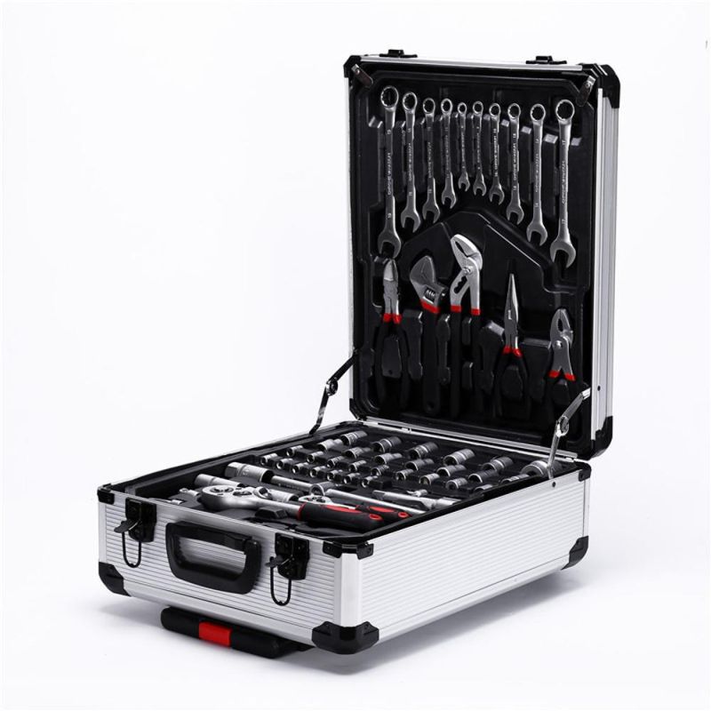 Hardware Tool Set 187 Pieces Aluminum Trolley Case Portable on-Board Multi-Functional Toolbox Combination Set