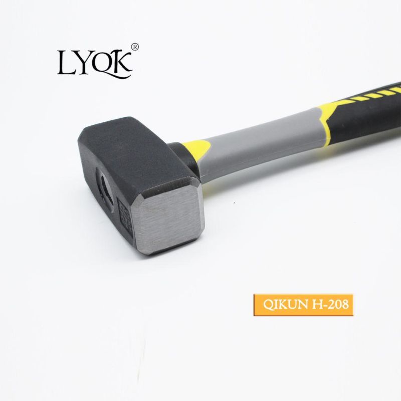 H-208 Construction Hardware Hand Tools Plastic Coated Handle German Type Stoning Stone Hammer