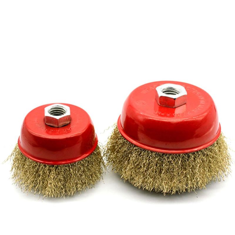 Rust Removal Cup Steel Wire Brush Brass Wire Brush Wire Cup Brush