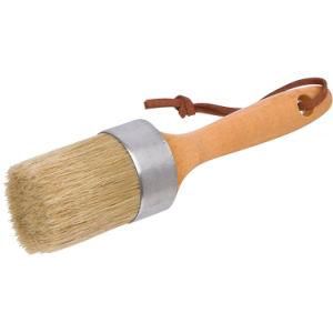 Large 2-in-1 Round Natural Bristles Painting Tool Wax Paint Brush