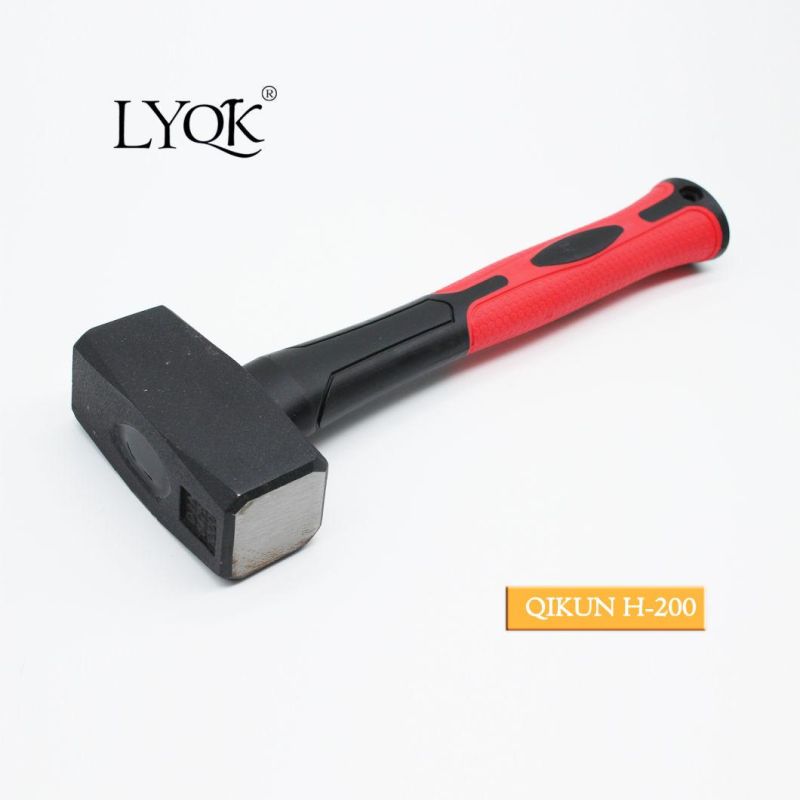 H-200 Construction Hardware Hand Tools Plastic Coated Handle German Type Stoning Stone Hammer