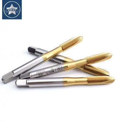 Hsse-M35 JIS with Tin Spiral Pointed Taps M11 M12 M13 M14 M15 M16 M18 M20 M22 Metric Screw Fine Thread Tap