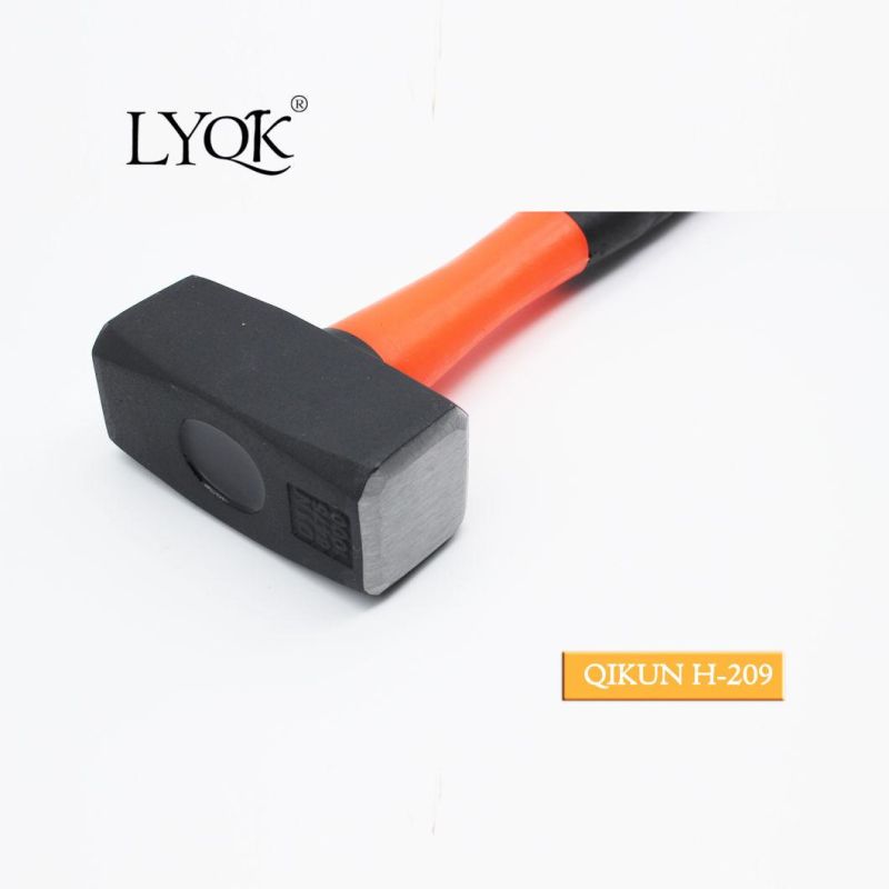 H-208 Construction Hardware Hand Tools Plastic Coated Handle German Type Stoning Stone Hammer