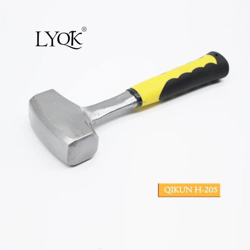 H-204 Construction Hardware Hand Tools Plastic Coated Handle German Type Stoning Stone Hammer