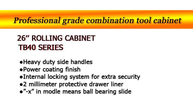 Anti-Shock Protection Rollaway Tool Trolley Cabinet