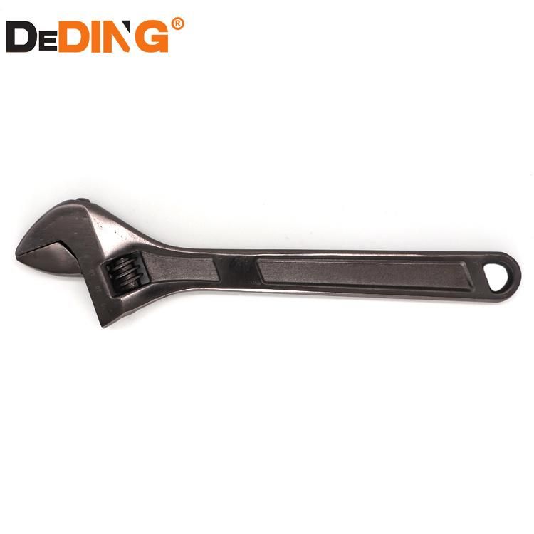 Customized Logo Black Nickle Plated Durable Steel Adjustable Wrench