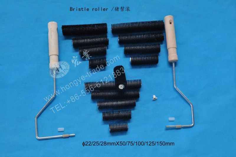 Customized Zinc Plated Plastic Handle Acrtone Resistant Bristle Fiberglass Roller for FRP Laminating