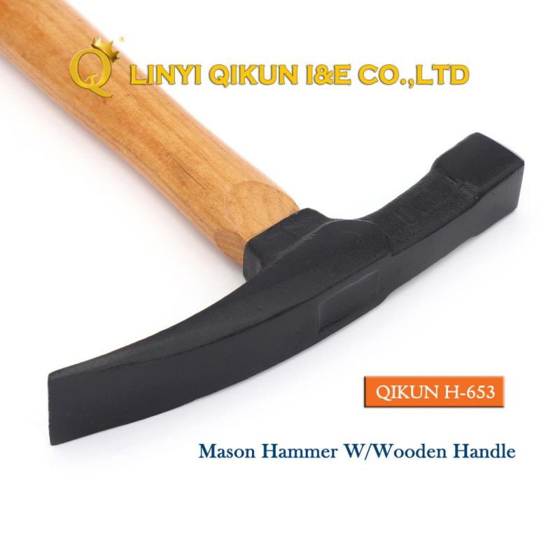 H-601 Construction Hardware Hand Tools Hard Wood Handle Flat Tail Inspection Hammer