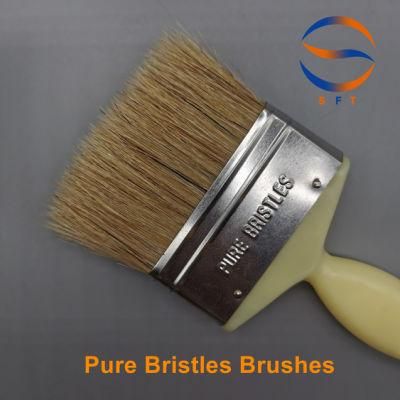 76.2mm Solvent Resistant White Bristle FRP Laminating Brushes Paint Tools