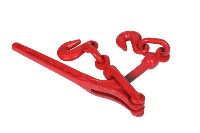 Red Forged Ratchet Chain Binder Type Hooks Load Binder