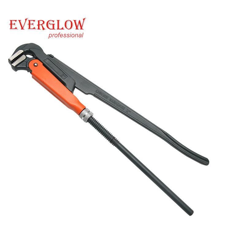 High Quality 1-1/2 Inch Heavy Duty S Type Bent Nose Pipe Wrench, Pipe Fitting Wrench