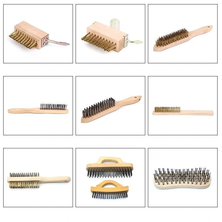 Wooden Handle Brass Steel Wire Brush in Guangzhou