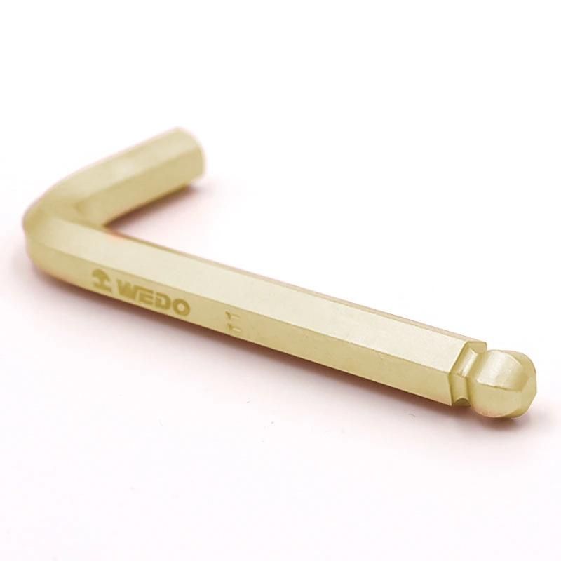 WEDO Non-Sparking Spanner L Type Hex Allen Key with Ball Nose End Wrench Aluminium Bronze