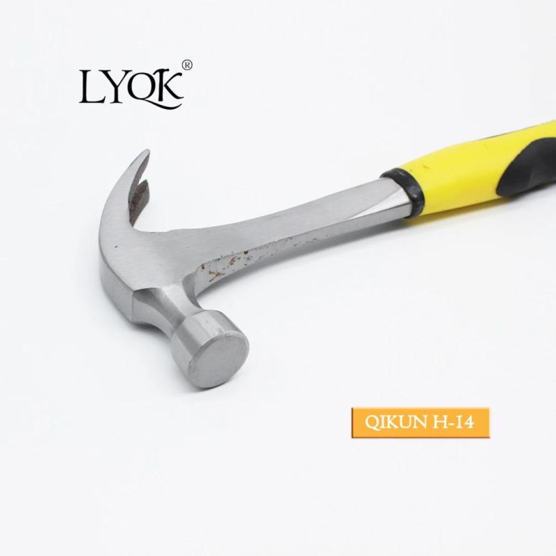 H-14 Construction Hardware Hand Tools Plastic Coating Handle German Type Claw Hammer