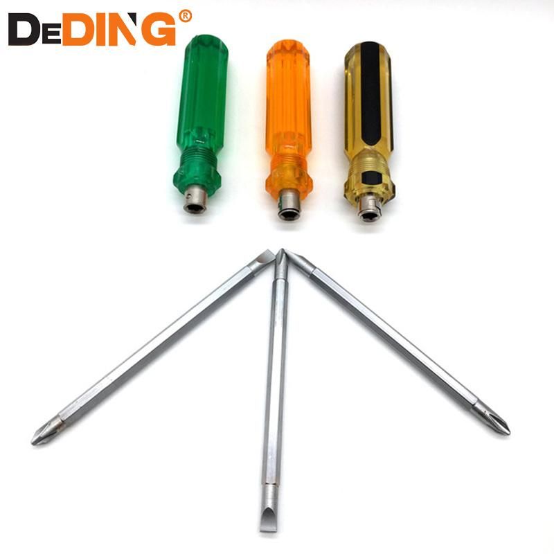 Magnetic Head Cross Tip Flat Screwdriver with Non-Slip Handle