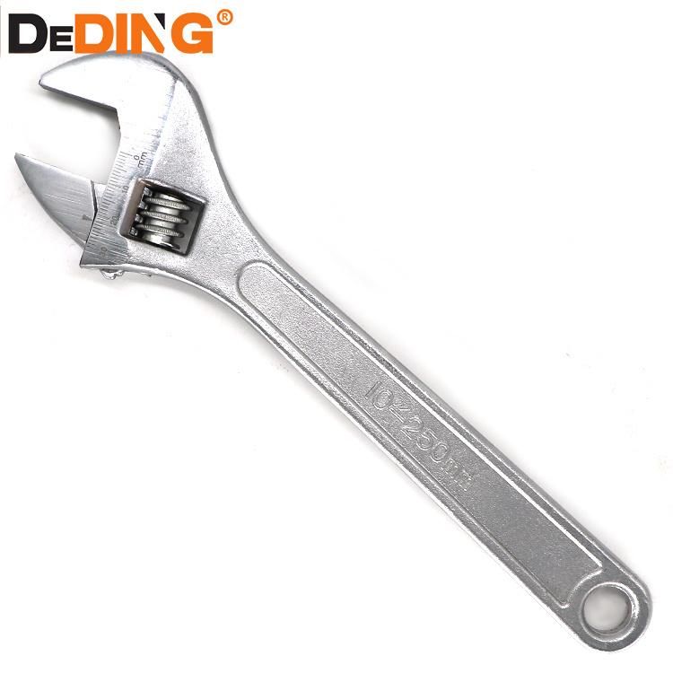 Thread Steel Chrome Plated Adjustable Spanner with Logo