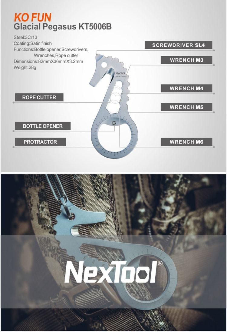 Nextool Multi Functional Keychain Wrench EDC Tool with Bottle Opener