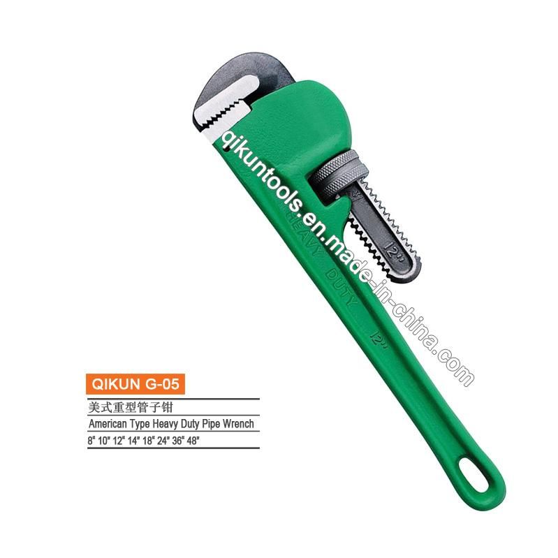 G-03 Construction Hardware Hand Tools American Type Heavy Duty Pipe Wrench