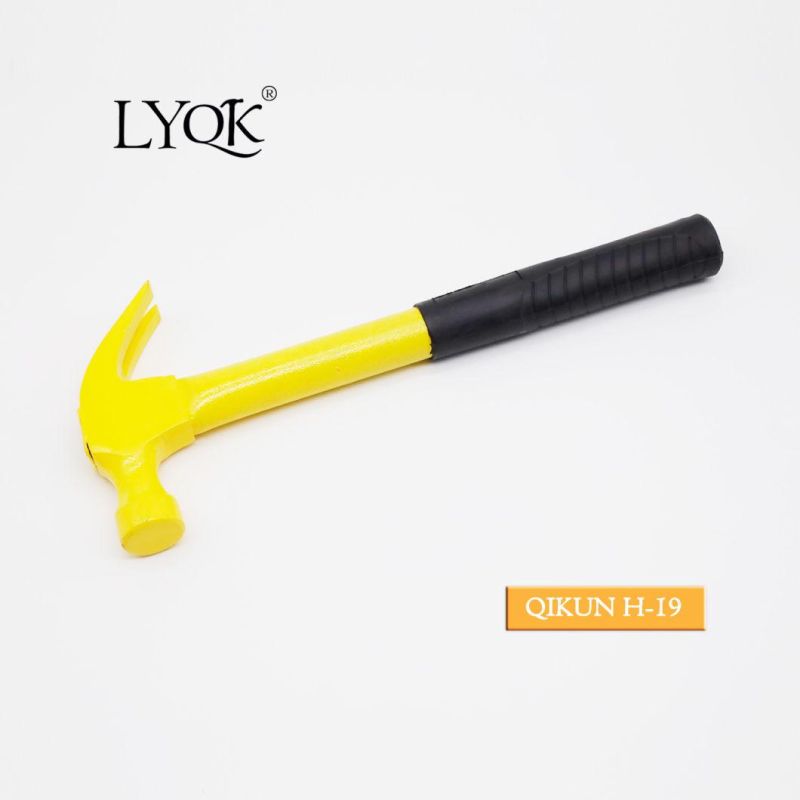 H-18 Construction Hardware Hand Tools Plastic Coated Handle German Type Claw Hammer