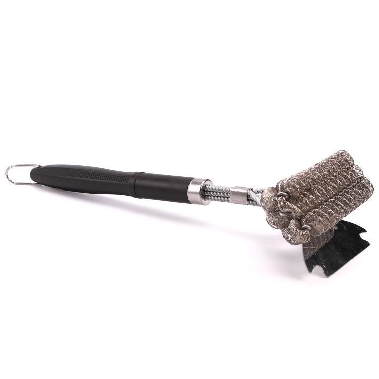 Universal Fit BBQ Cleaner Accessories for All Grates 18 Inch Stainless Steel Woven Wire Brush