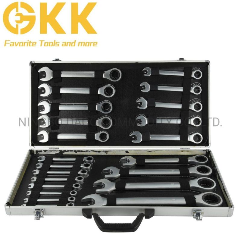 China Factory Hot Sale Hardware Tools Kit 22PCS Wrench Set in Aluminum Case Hand Tool