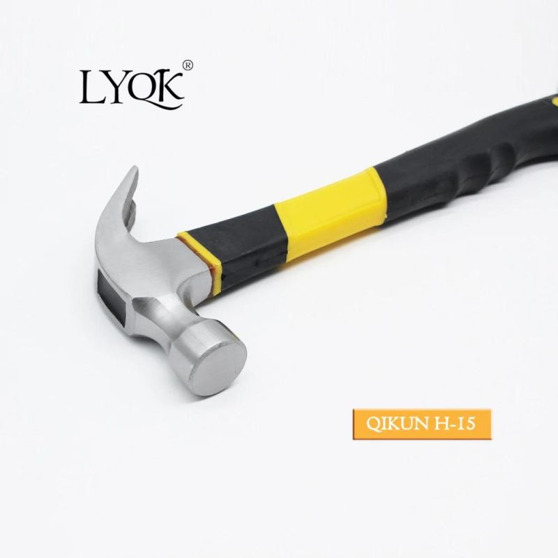 H-14 Construction Hardware Hand Tools Plastic Coating Handle German Type Claw Hammer