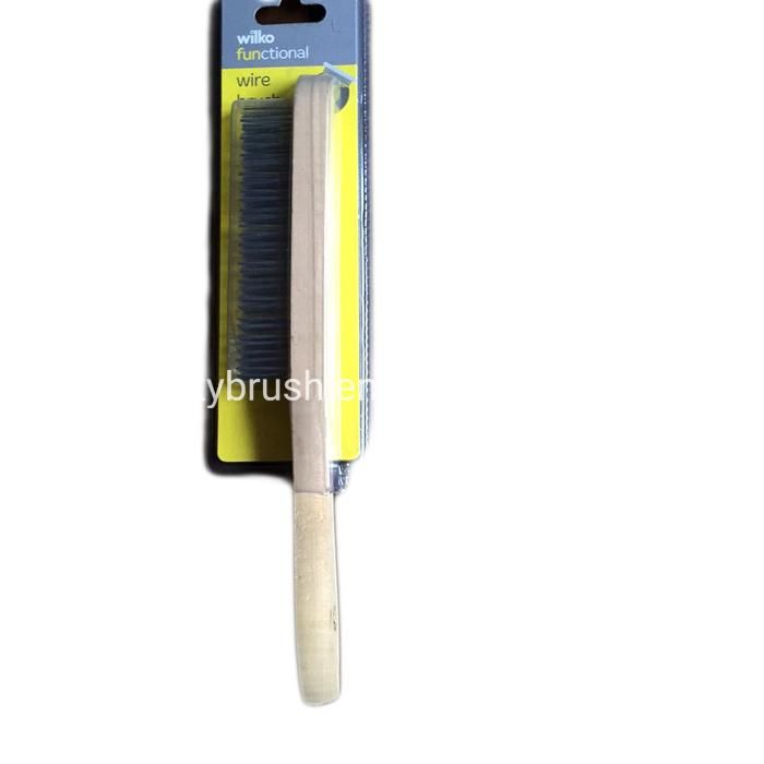 Wooden Handle Steel Wire Brush /Wood Base Stainless Steel Wire Handle Brush Wire Rust Removal Brush (YY-386)