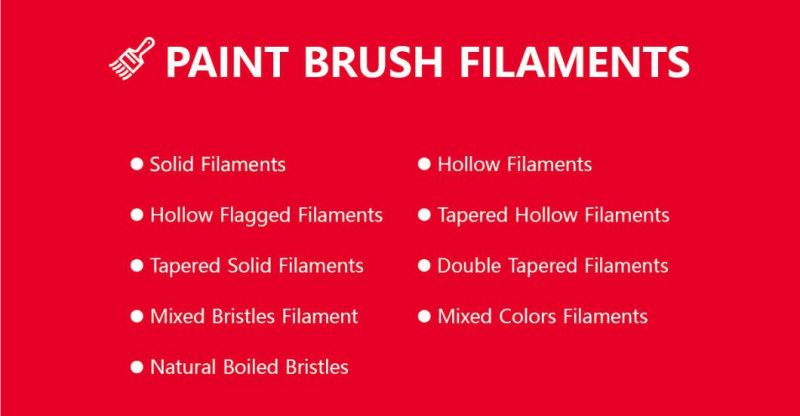 Plastic Bristle Imiation Similar Natural White Boiled Bristle Brush Filaments for Cleaning Paint Brush