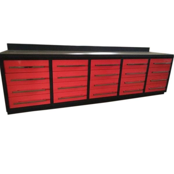 America Popular 10FT Wood Top Metal Work Bench with 20 Drawers