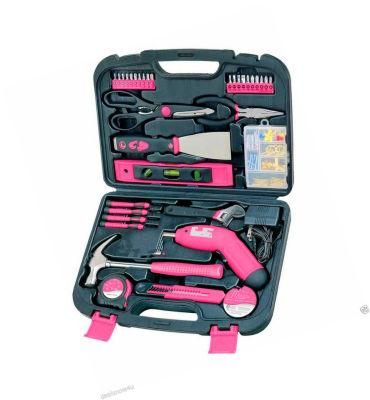 137PCS Pink Professional Laies Tool Kit with Drill Set (FY137B1)