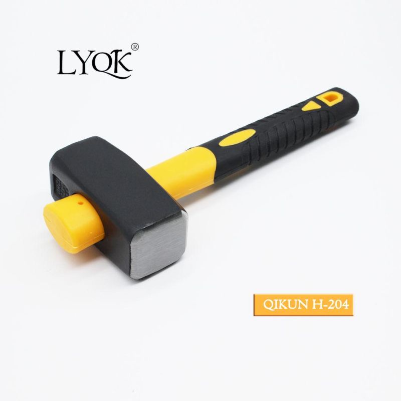 H-203 Construction Hardware Hand Tools Plastic Coated Handle German Type Stoning Stone Hammer