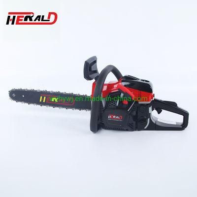 Popular Powerful New 52cc 58cc Easy Start Gasoline Chain Saw Hy-58z Cutting Woods Well Equiped Low Price Economic Model