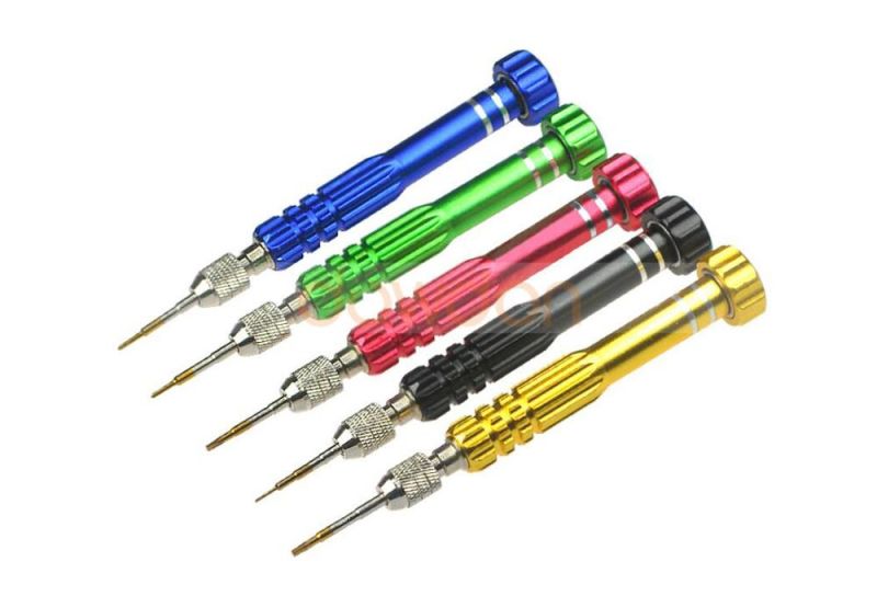 5 in 1 Multifunctional Torx Hex Slotted Screwdriver Set Precision Magnetic Bits Set for PC Watch Mobile Phone