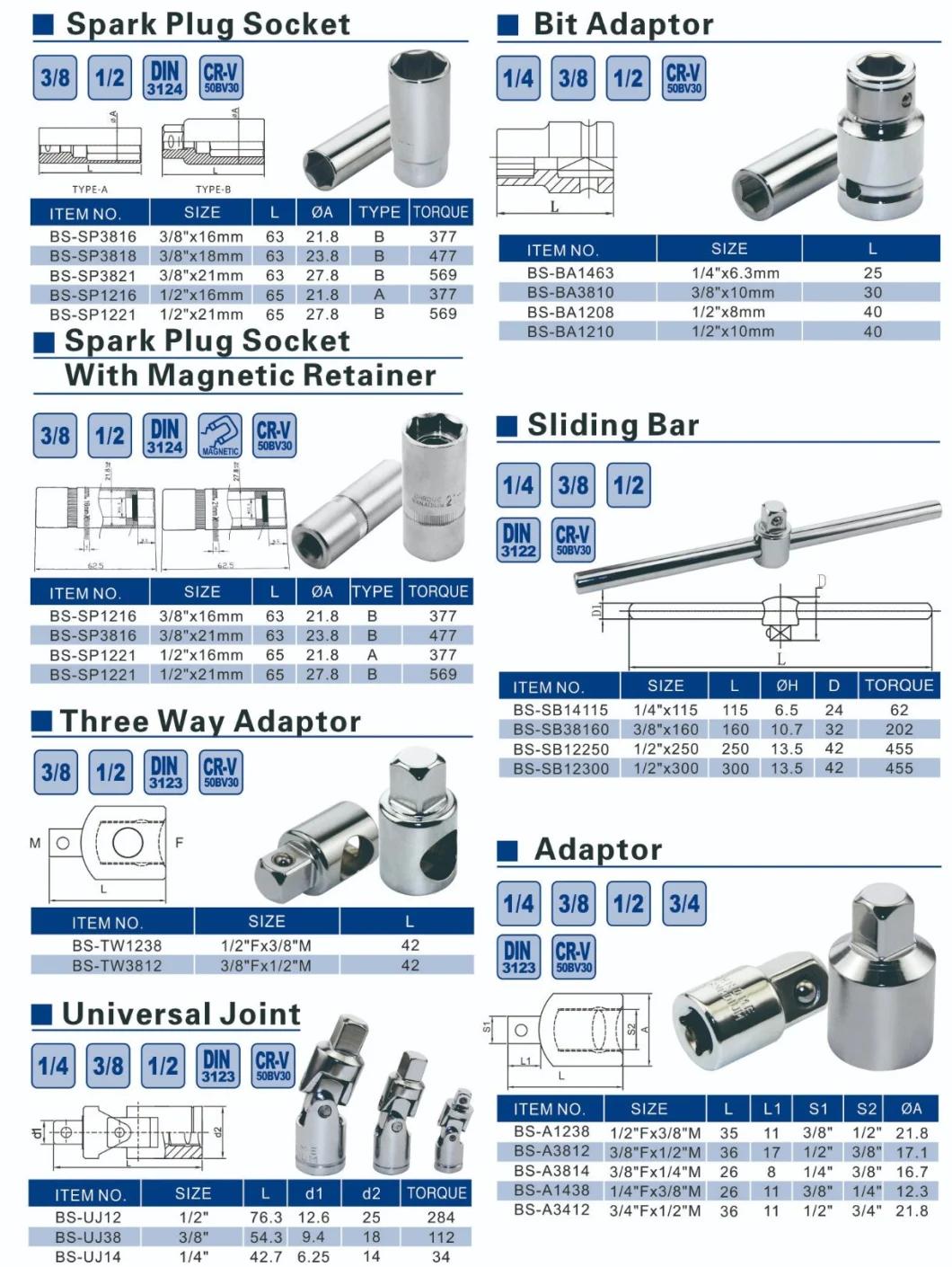 1/2′′ 1/4′′ 3/8′′ Drive Sliding T-Handle Bar Hand Tool Accessory