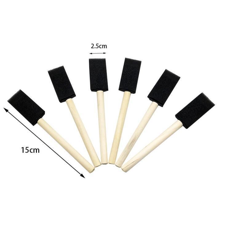 Foam Sponge Wood Handle Paint Brush Set