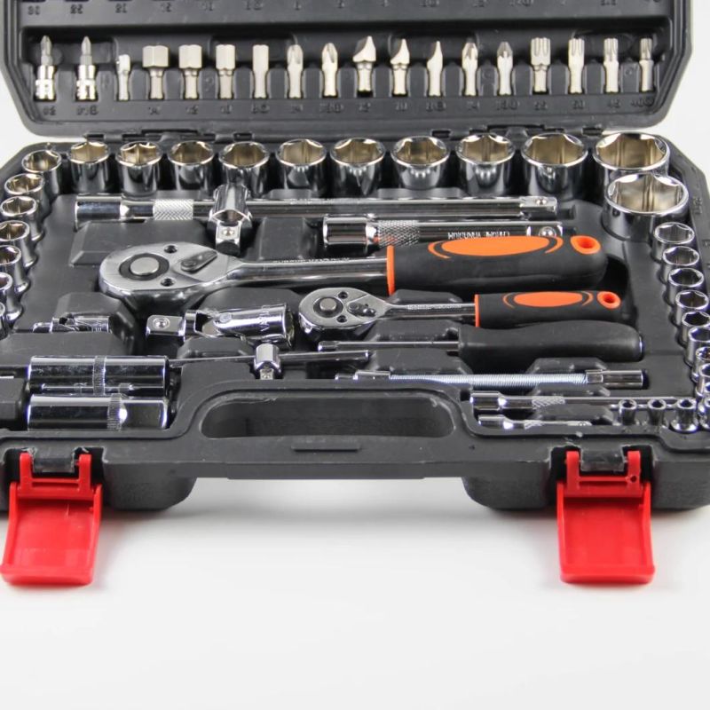 94PCS Cr-V Hand Tool Set Carbon Steel Socket Set Ratchet Wrench