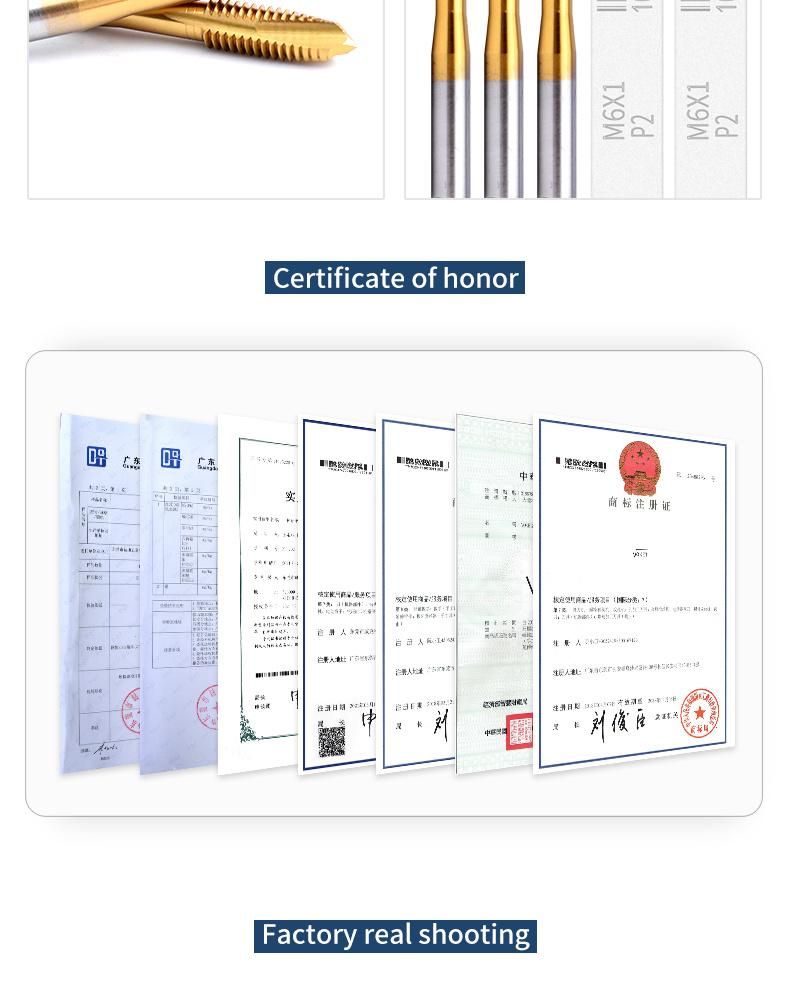 Hsse-M35 with Tin Spiral Pointed Taps M1 M1.2 M1.4 M1.5 M1.6 M1.7 M1.8 M2 M2.2 M2.5 M2.6 M3 M4 M5 M5.5 M6 M7 M8 M9 M10 M11 M12 Metric Machine Thread Screw Tap