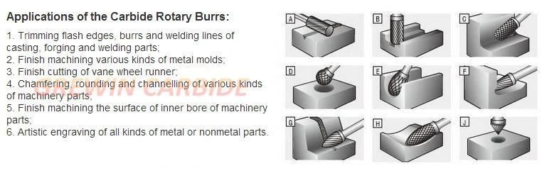 Grewin-Medium Cut Solid Sliver Welding Tungsten Carbide Rotary Burrs