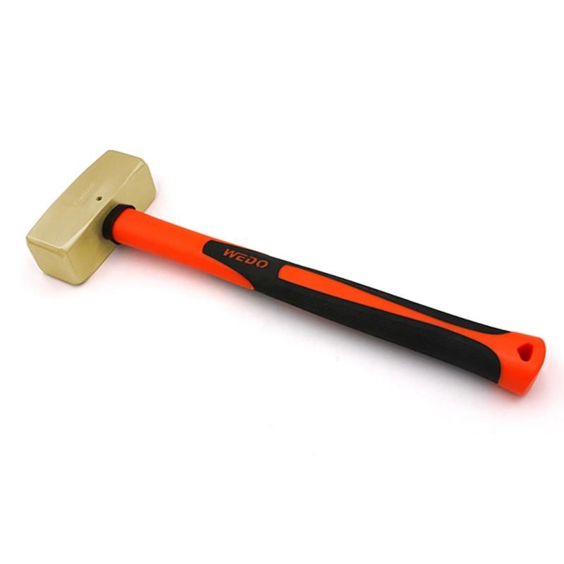 WEDO Non-Sparking Hammer (German Type) Aluminium Bronze Sledge Hammer with Fiberglass Handle