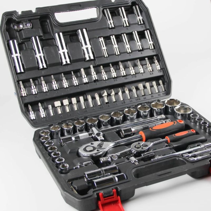 94PCS Cr-V Hand Tool Set Carbon Steel Socket Set Ratchet Wrench