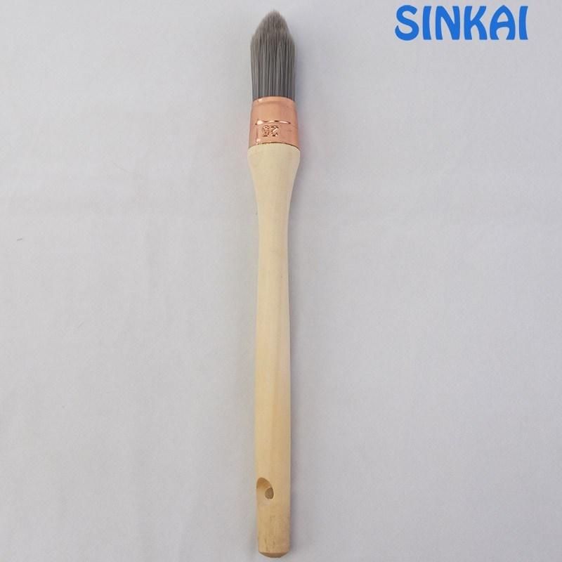 Pure Bristle Paint Brush Wooden Handle Extra Long Bristle Small Round Brushes