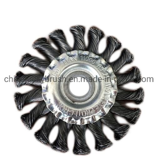 340mm Twist Knot Wheel Brush with Key Groove (YY-076)