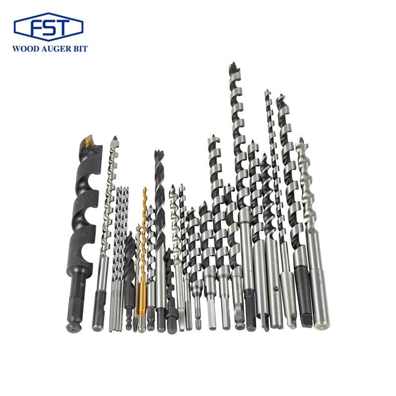 Hand Brace Wood Auger Bit with Double Flutes Wood Drill Bits Set