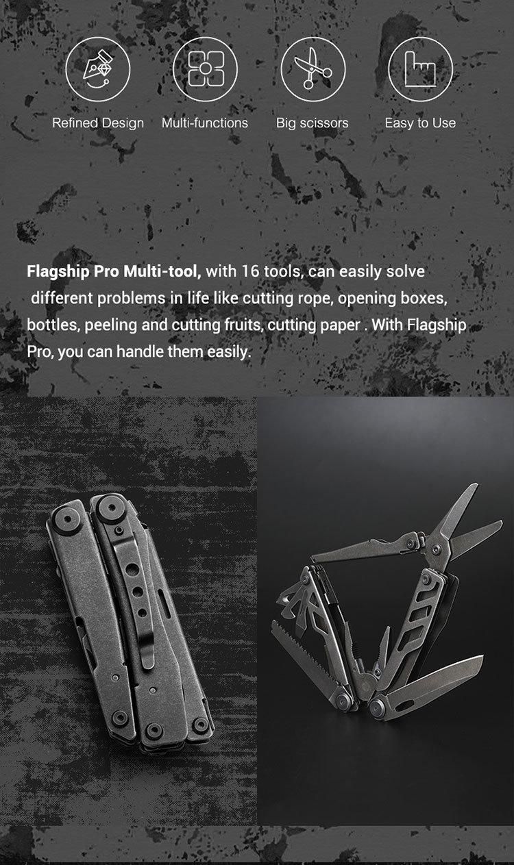 Nextool New 16 Functions Stonewashed Pliers Multitool with Nylon Bag