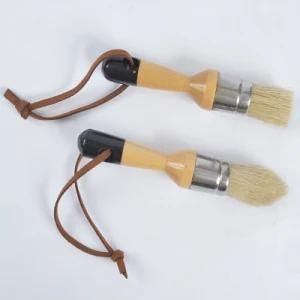 2PCS Chalk Paint Natural Bristle Wall Paint Brush Set for Furniture and Wall Painting