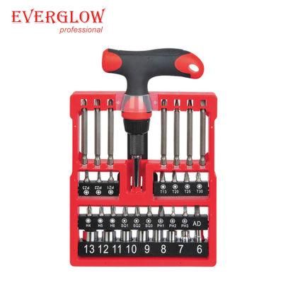 33PC T-Handle Ratchet Screwdriver Set