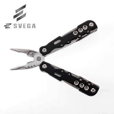 Multi Purpose Pocket Pliers Tool with Black Oxiding High Quality Stainless Steel Folding Knife for Hiker Camper