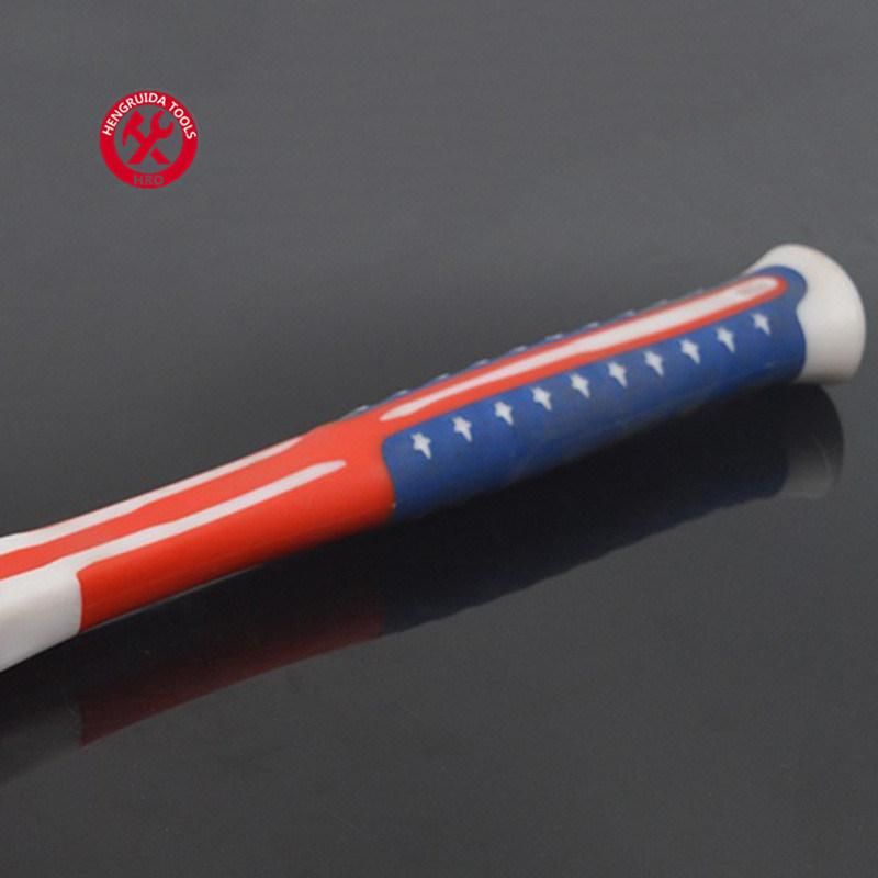 British Type Claw Hammer with Fiberglass Handle USA Flag Handle