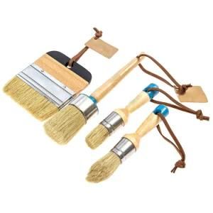 Ergonomic Handles Minimum Shedding Round Chalk Paint and Wax Brush