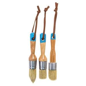 Bristle Round Chalk Paint Brush with Beech Wooden Handle